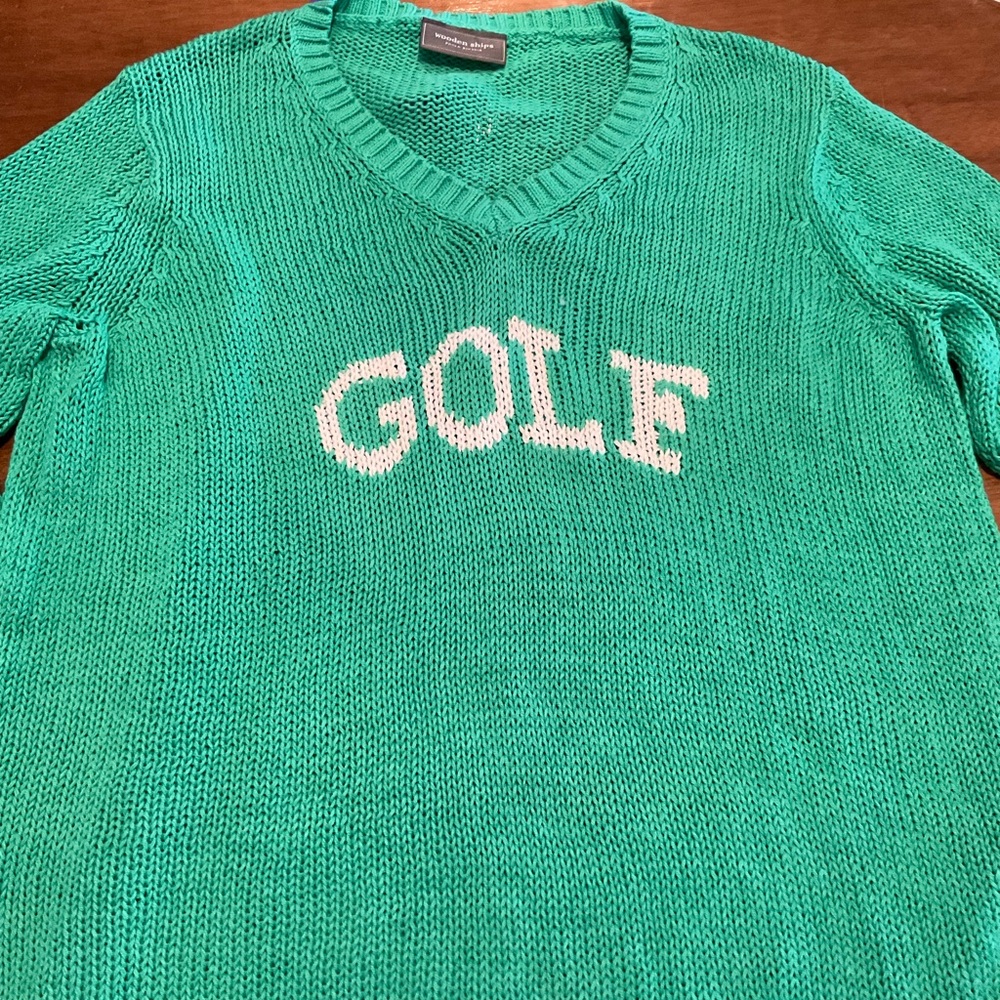Wooden Ships green GOLF sweater